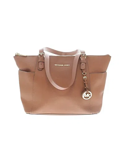 Pre-owned Michael Michael Kors Leather Shoulder Bag In Tan