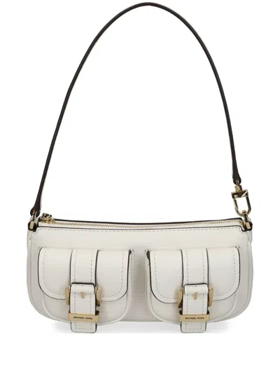 Michael Michael Kors Leather Shoulder Bag In White