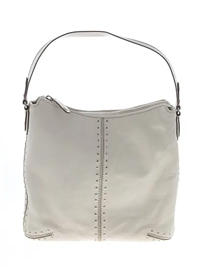 Pre-owned Michael Michael Kors Leather Shoulder Bag In White