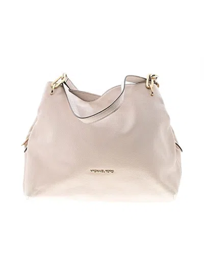 Pre-owned Michael Michael Kors Leather Shoulder Bag In White