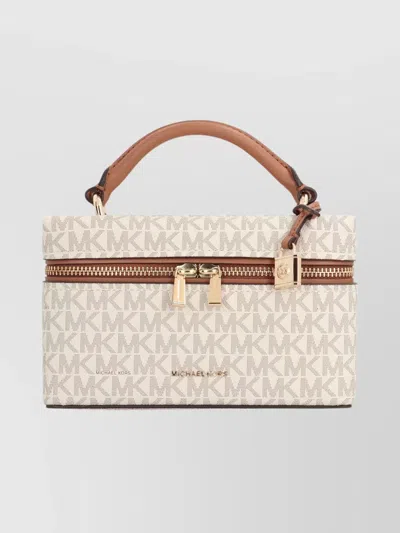 Michael Michael Kors Leather Shoulder Bag With Lock And Key