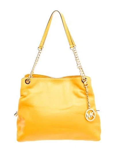 Pre-owned Michael Michael Kors Leather Shoulder Bag In Yellow