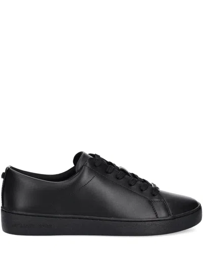 Michael Michael Kors Leather Sneakers In Black