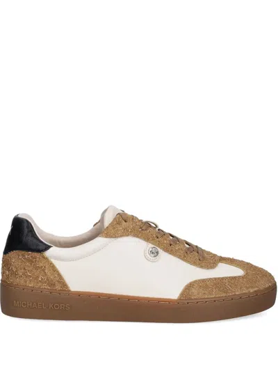 Michael Michael Kors Leather Sneakers In White