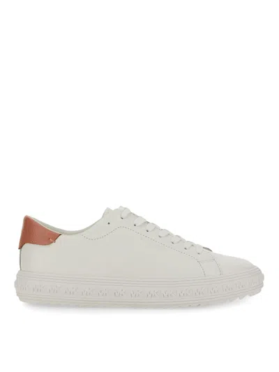 Michael Michael Kors Leather Trainer In White