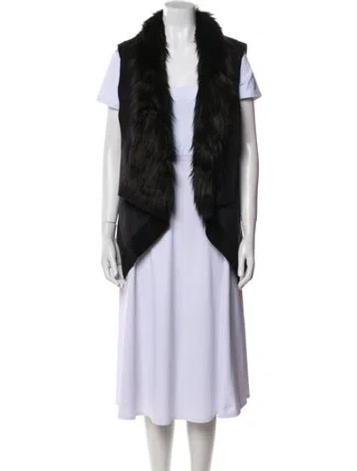 Pre-owned Michael Michael Kors Leather Striped Vest In Blue