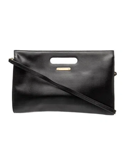 Pre-owned Michael Michael Kors Leather Top Handle Bag In Black