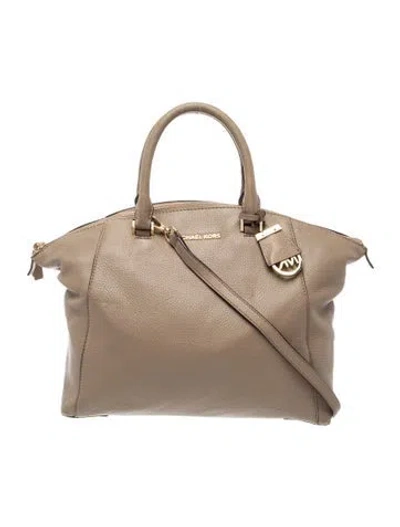 Pre-owned Michael Michael Kors Leather Top Handle Bag In Brown