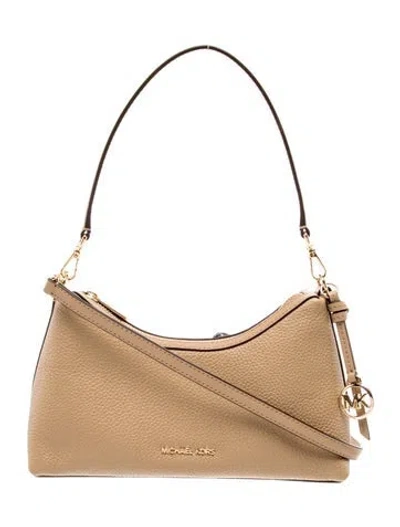 Pre-owned Michael Michael Kors Leather Top Handle Bag In Neutral