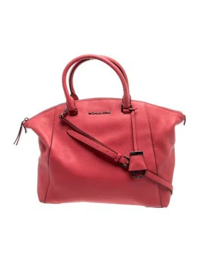 Pre-owned Michael Michael Kors Leather Top Handle Bag In Pink