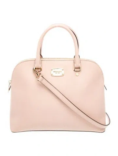 Pre-owned Michael Michael Kors Leather Top Handle Bag In Pink