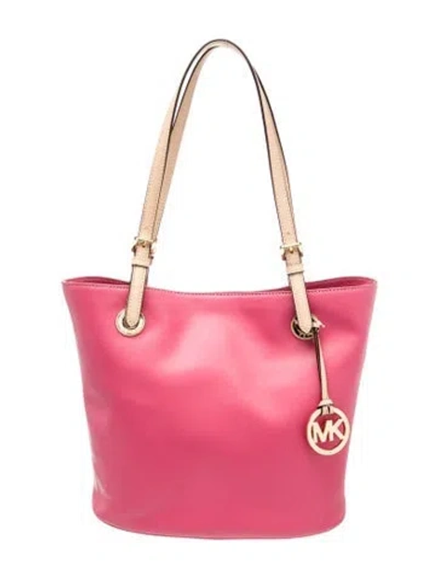 Pre-owned Michael Michael Kors Leather Top Handle Bag W/ Tags In Pink