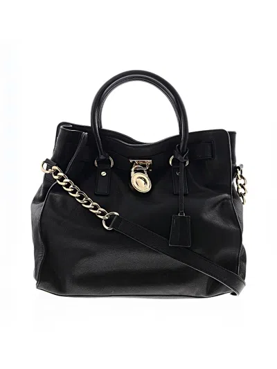 Pre-owned Michael Michael Kors Leather Tote Bag In Black