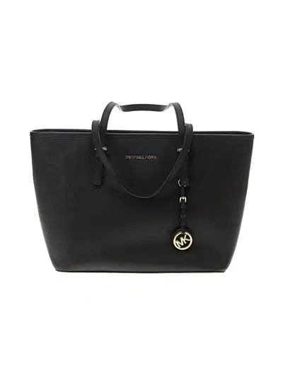 Pre-owned Michael Michael Kors Leather Tote Bag In Black