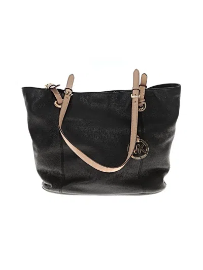 Pre-owned Michael Michael Kors Leather Tote Bag In Black