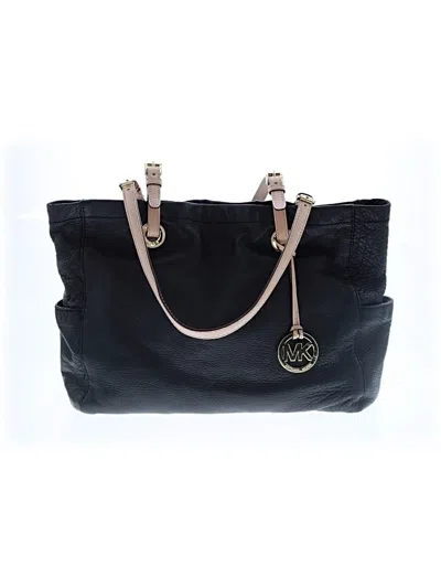 Pre-owned Michael Michael Kors Leather Tote Bag In Black