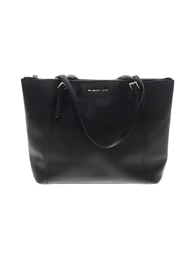 Pre-owned Michael Michael Kors Leather Tote Bag In Black