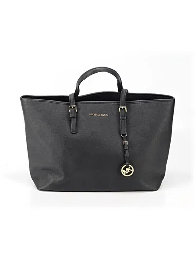 Pre-owned Michael Michael Kors Leather Tote Bag In Black