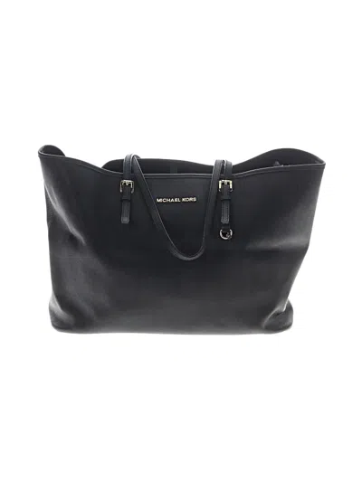 Pre-owned Michael Michael Kors Leather Tote Bag In Black