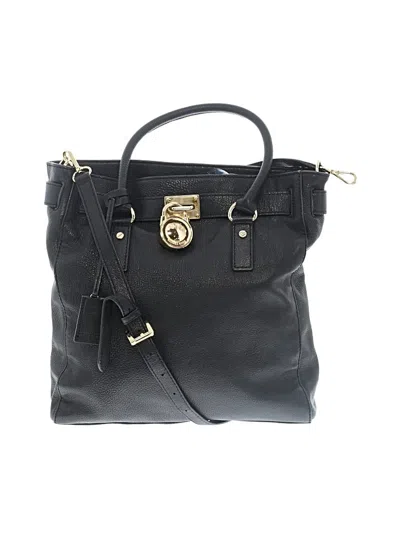 Pre-owned Michael Michael Kors Leather Tote Bag In Black