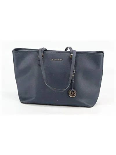 Pre-owned Michael Michael Kors Leather Tote Bag In Blue