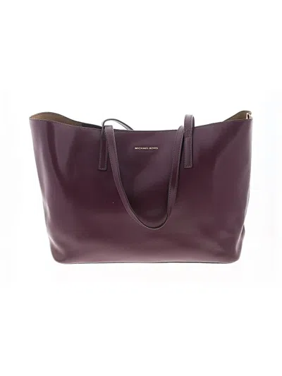 Pre-owned Michael Michael Kors Leather Tote Bag In Burgundy