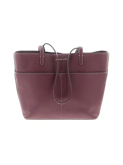 Pre-owned Michael Michael Kors Leather Tote Bag In Burgundy