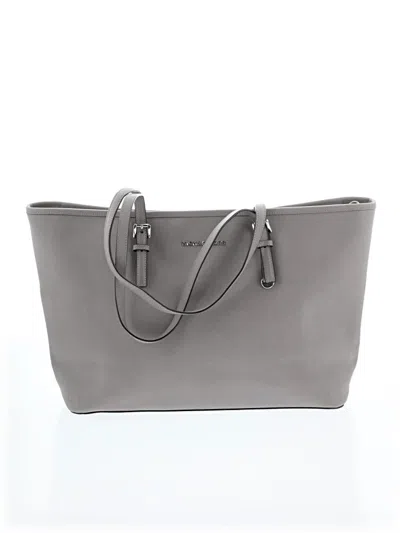 Pre-owned Michael Michael Kors Leather Tote Bag In Gray