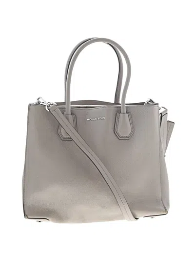 Pre-owned Michael Michael Kors Leather Tote Bag In Gray