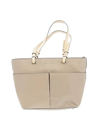 Pre-owned Michael Michael Kors Leather Tote Bag In Ivory