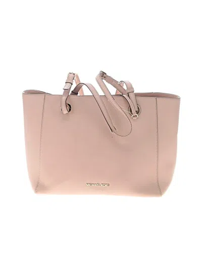 Pre-owned Michael Michael Kors Leather Tote Bag In Pink