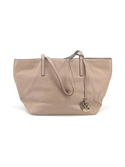 Pre-owned Michael Michael Kors Leather Tote Bag In Tan