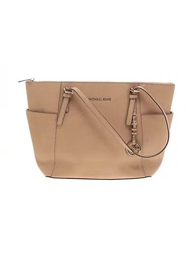 Pre-owned Michael Michael Kors Leather Tote Bag In Tan
