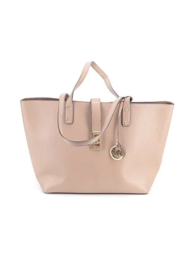 Pre-owned Michael Michael Kors Leather Tote Bag In Tan