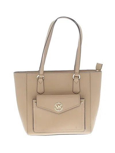 Pre-owned Michael Michael Kors Leather Tote Bag In Tan