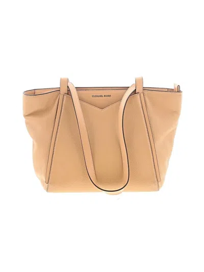 Pre-owned Michael Michael Kors Leather Tote Bag In Tan
