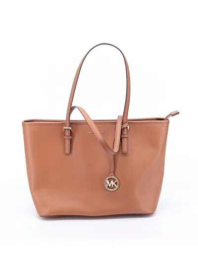 Pre-owned Michael Michael Kors Leather Tote Bag In Tan