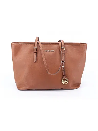 Pre-owned Michael Michael Kors Leather Tote Bag In Tan