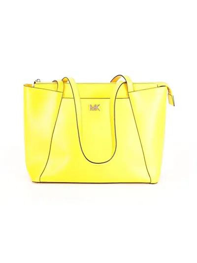 Pre-owned Michael Michael Kors Leather Tote Bag In Yellow