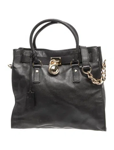 Pre-owned Michael Michael Kors Leather Tote In Black