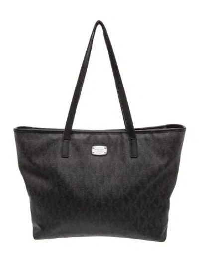 Pre-owned Michael Michael Kors Leather Tote In Black
