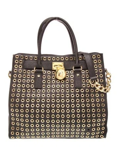 Pre-owned Michael Michael Kors Leather Tote In Black