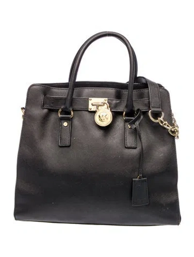 Pre-owned Michael Michael Kors Leather Tote In Black