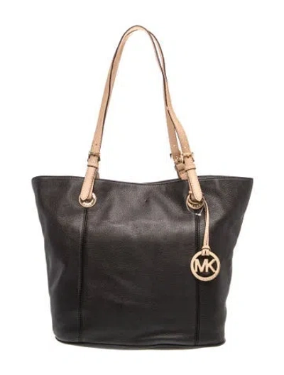 Pre-owned Michael Michael Kors Leather Tote In Black