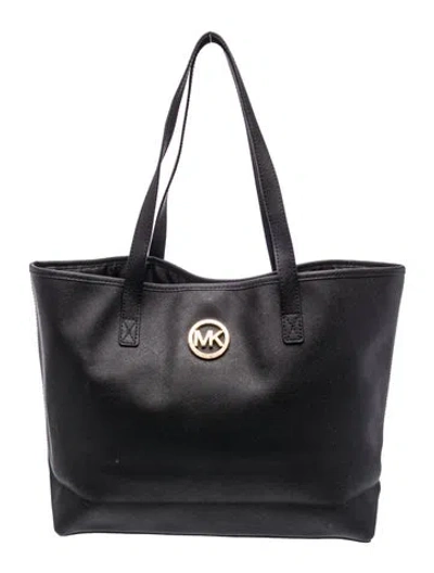Pre-owned Michael Michael Kors Leather Tote In Black