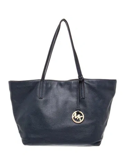 Pre-owned Michael Michael Kors Leather Tote In Blue