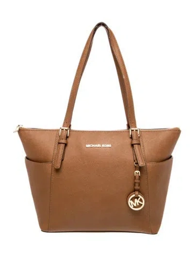 Pre-owned Michael Michael Kors Leather Tote In Brown