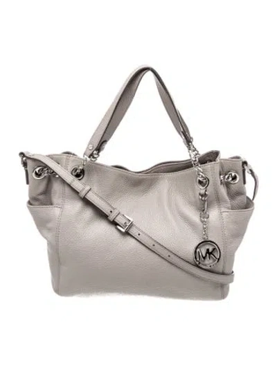 Pre-owned Michael Michael Kors Leather Tote In Gray