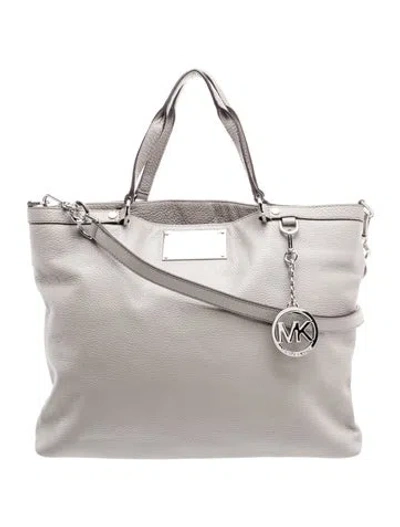 Pre-owned Michael Michael Kors Leather Tote In Grey