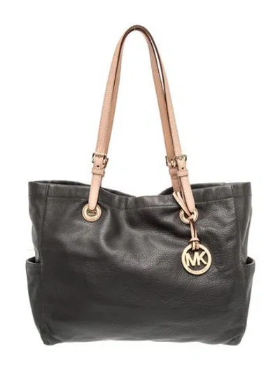 Pre-owned Michael Michael Kors Leather Tote In Grey